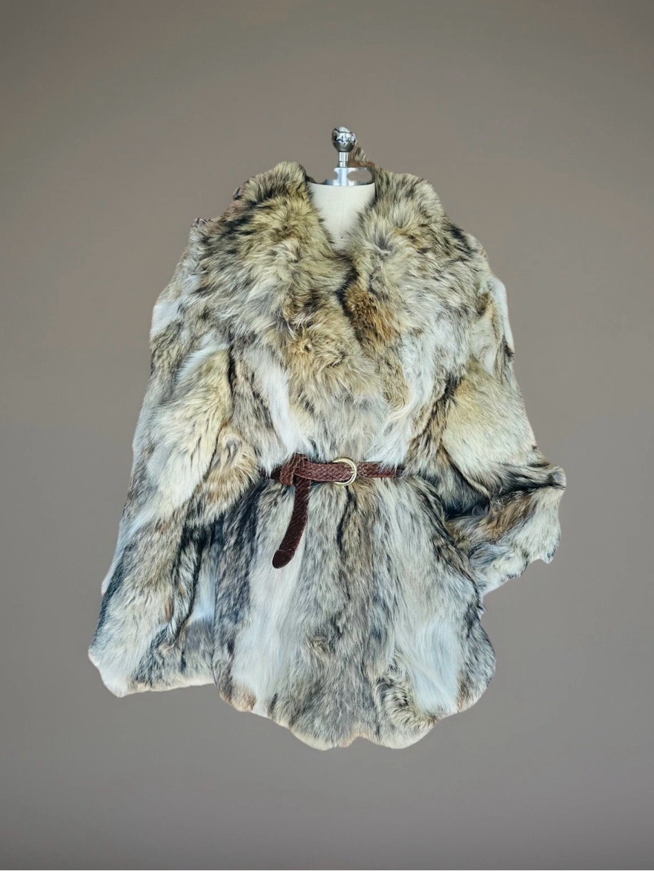 Gorgeous Genuine Soft Winter Coyote Fur Coat Luxury Jacket Not Lynx Or Fox